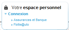 Votre espace personnel Connexion 